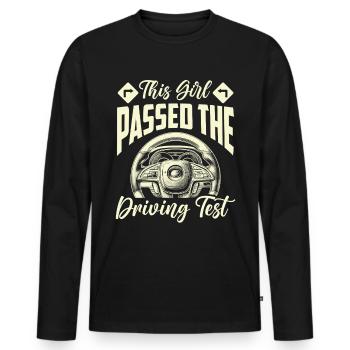 Driving School Driving Instructor - Men's Premium Organic Long Sleeve Shirt - black - Front - Nico (187cm)
