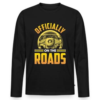 Driving School Driving Instructor - Men's Premium Organic Long Sleeve Shirt - black - Front - Nico (187cm)