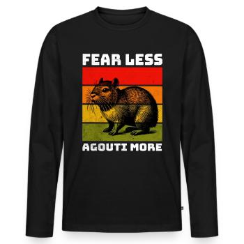 Agouti Aguti - Männer Premium Bio Langarmshirt - Schwarz - Vorne - Nico (187cm)