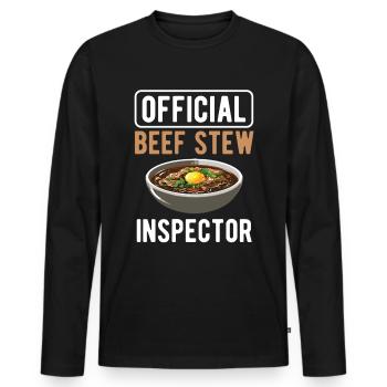 Nourriture drôle de Thanksgiving -fans Meme - T-shirt manches longues Premium bio Homme - noir - Devant - Nico (187cm)