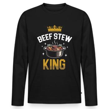 Nourriture drôle de Thanksgiving -fans Meme - T-shirt manches longues Premium bio Homme - noir - Devant - Nico (187cm)