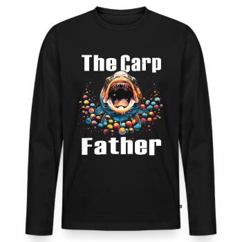 Pêche à la ligne Pêche Poisson carpe Poisson Karpfen - T-shirt manches longues Premium bio Homme - noir - Devant - Nico (187cm)