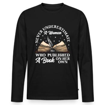 Writer Writing Novels Author - Men's Premium Organic Long Sleeve Shirt - black - Front - Nico (187cm)