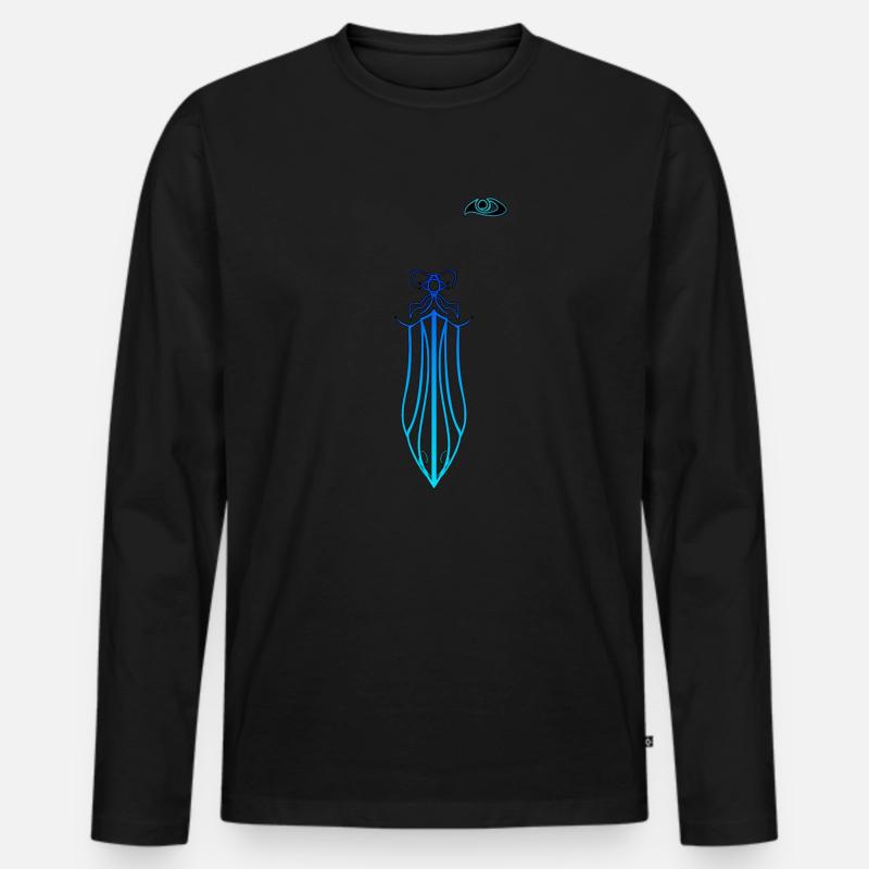 Odin - Männer Premium Bio Langarmshirt - Schwarz