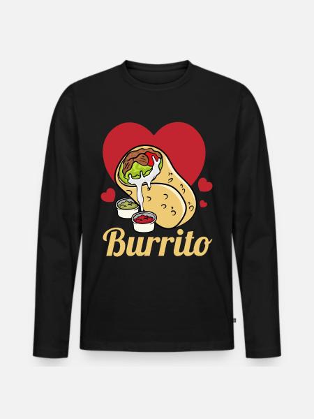 Burrito Lovers - Men's Premium Organic Long Sleeve Shirt - black