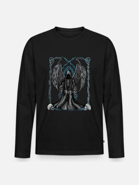 Death on the throne - Men's Premium Organic Long Sleeve Shirt - black