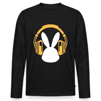 Ostern - Männer Premium Bio Langarmshirt - Schwarz - Vorne - Nico (187cm)