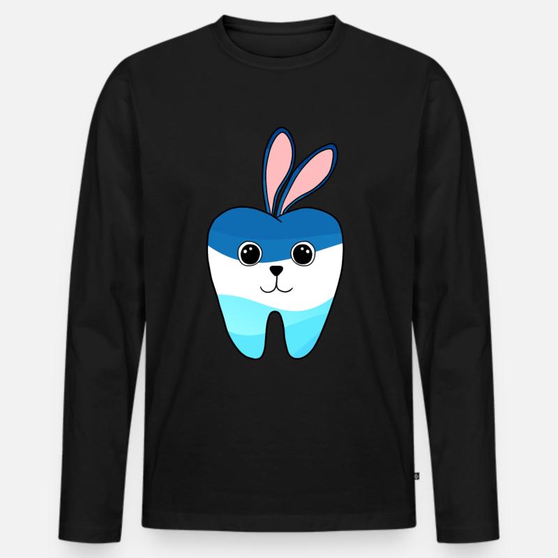 Ostern - Männer Premium Bio Langarmshirt - Schwarz