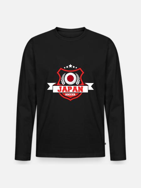 Japan football gift - Men's Premium Organic Long Sleeve Shirt - black