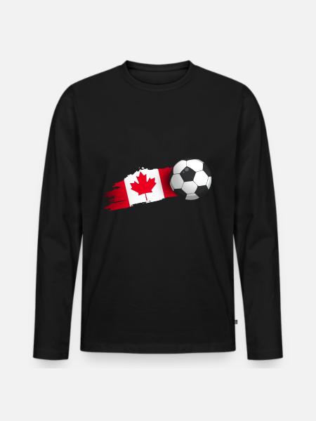 Canada Football Gift - Men's Premium Organic Long Sleeve Shirt - black