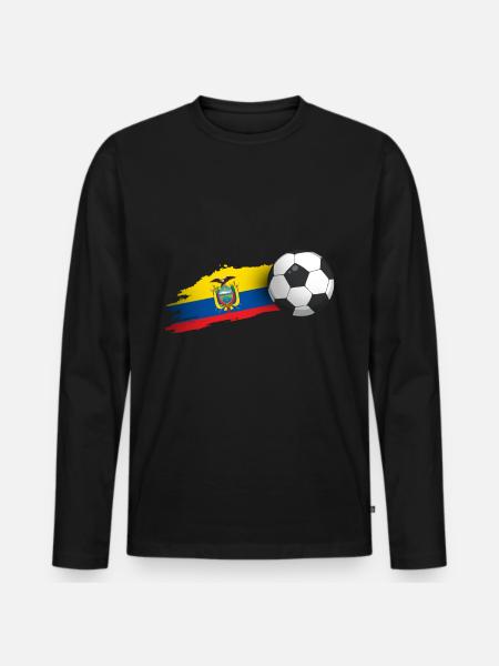 Ecuador football gift - Men's Premium Organic Long Sleeve Shirt - black