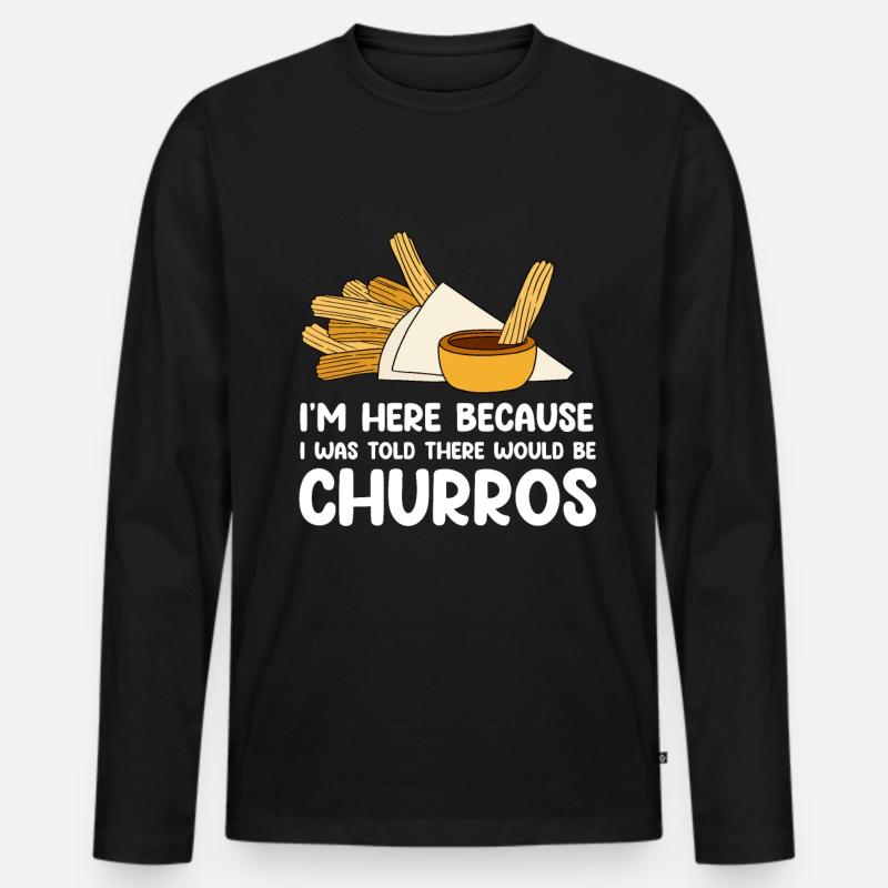 Churro Geschenk Mexico Essen - Männer Premium Bio Langarmshirt - Schwarz