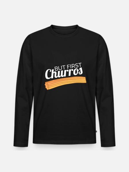 Churro Gift Mexico Food - Men's Premium Organic Long Sleeve Shirt - black