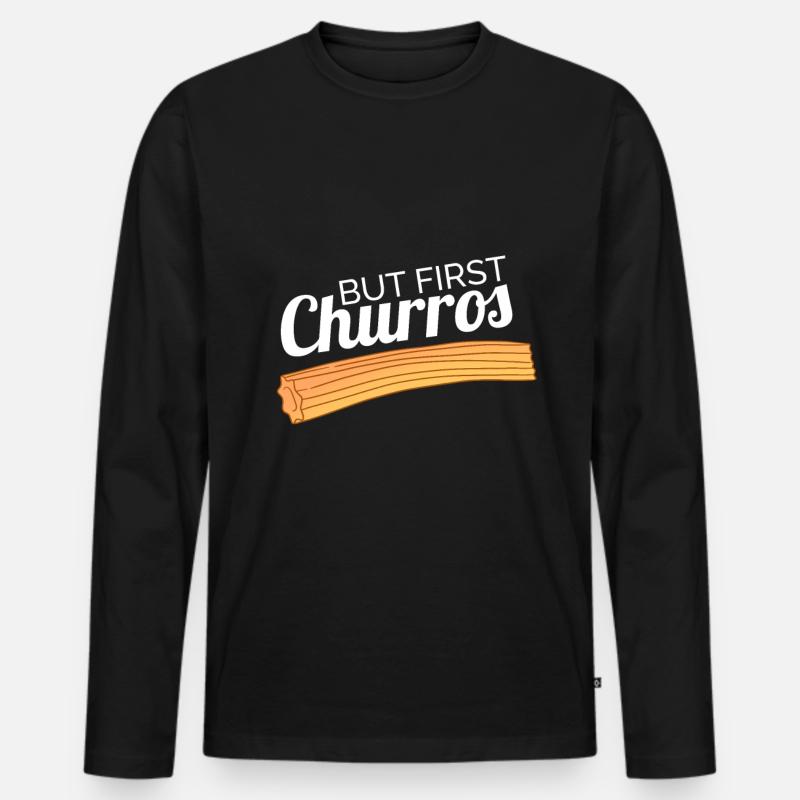 Churro Geschenk Mexico Essen - Männer Premium Bio Langarmshirt - Schwarz