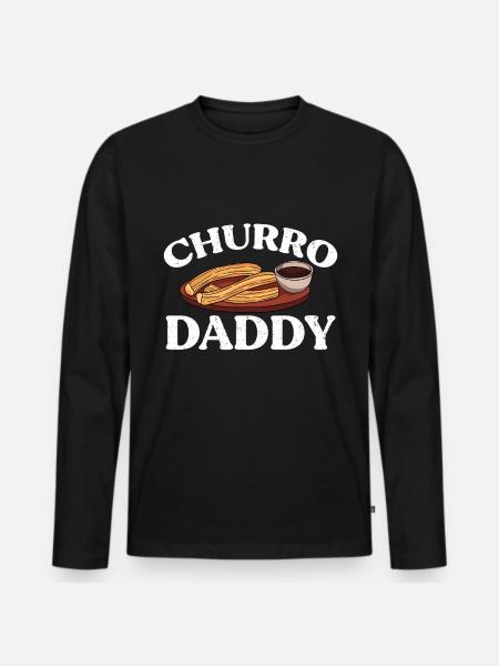 Churro Gift Mexico Food - Men's Premium Organic Long Sleeve Shirt - black
