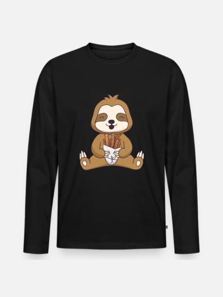 Churro Gift Mexico Food - Men's Premium Organic Long Sleeve Shirt - black