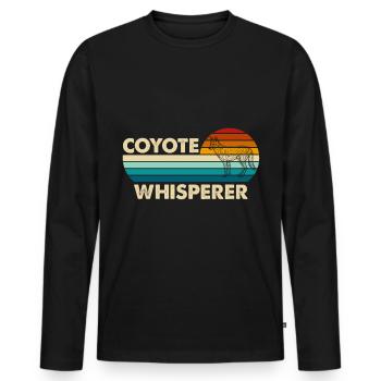 Chasse au coyote Coyote Hunter Coyote - T-shirt manches longues Premium bio Homme - noir - Devant - Nico (187cm)