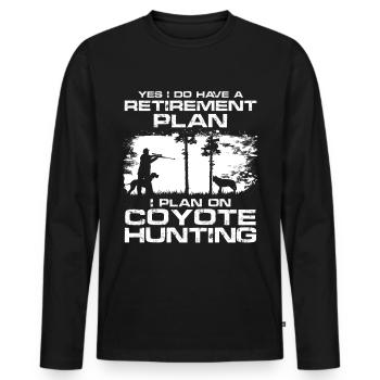 Chasse au coyote Coyote Hunter Coyote - T-shirt manches longues Premium bio Homme - noir - Devant - Nico (187cm)