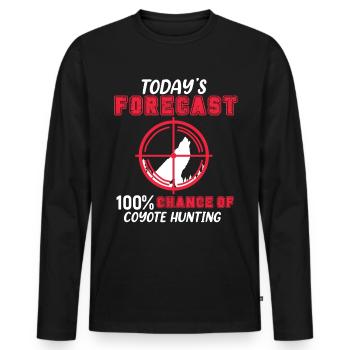 Chasse au coyote Coyote Hunter Coyote - T-shirt manches longues Premium bio Homme - noir - Devant - Nico (187cm)