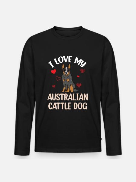 Bouvier australien - T-shirt manches longues Premium bio Homme - noir