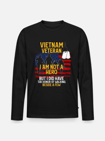 Vietnam Veteran - Men's Premium Organic Long Sleeve Shirt - black