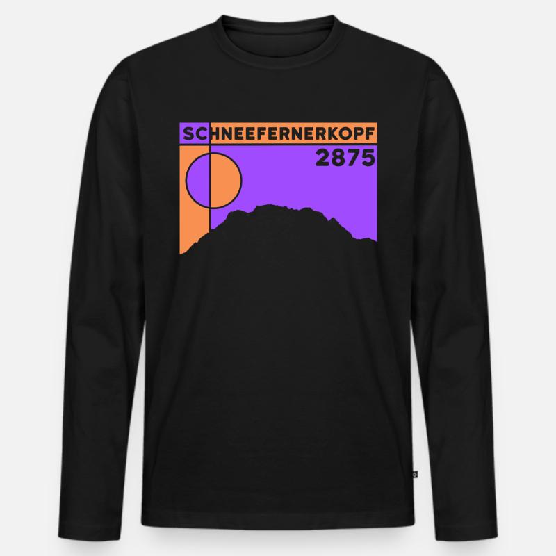 Schneefernerkopf Souvenir Keepsake Gift - Men's Premium Organic Long Sleeve Shirt - black