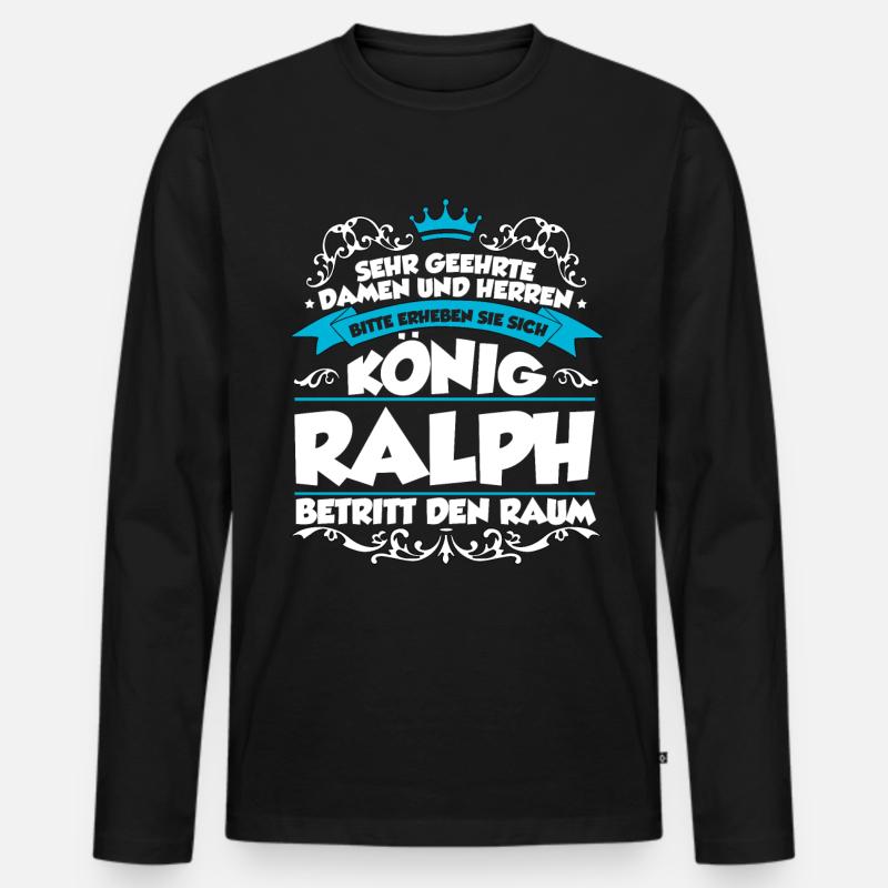 Ralph Name Design - Männer Premium Bio Langarmshirt - Schwarz