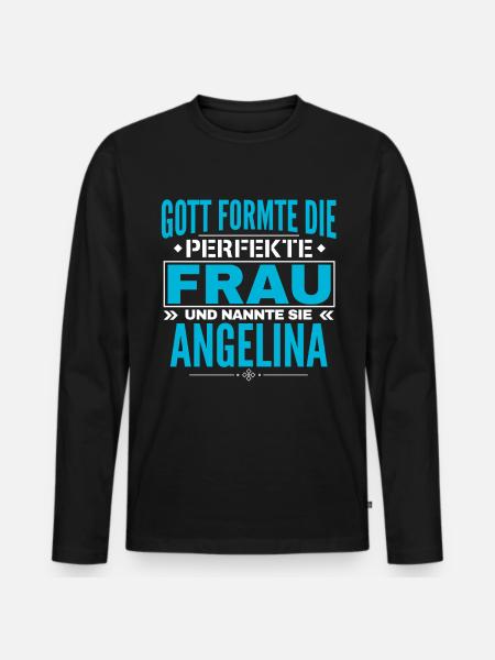 Conception du nom d’Angelina - T-shirt manches longues Premium bio Homme - noir