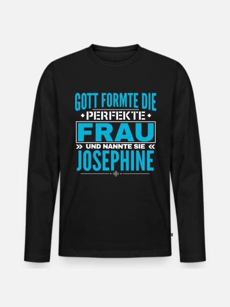Josephine Name Design - Men's Premium Organic Long Sleeve Shirt - black