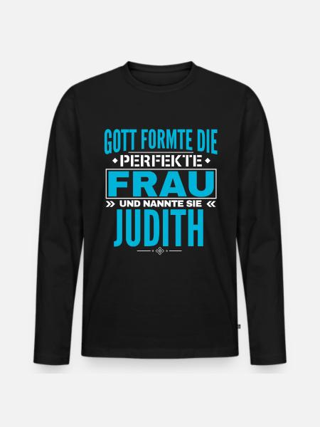 Judith Name Design - Men's Premium Organic Long Sleeve Shirt - black