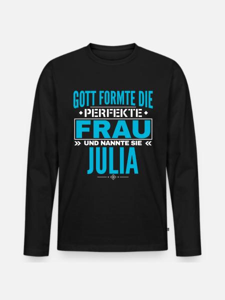 Julia Name Design - Men's Premium Organic Long Sleeve Shirt - black