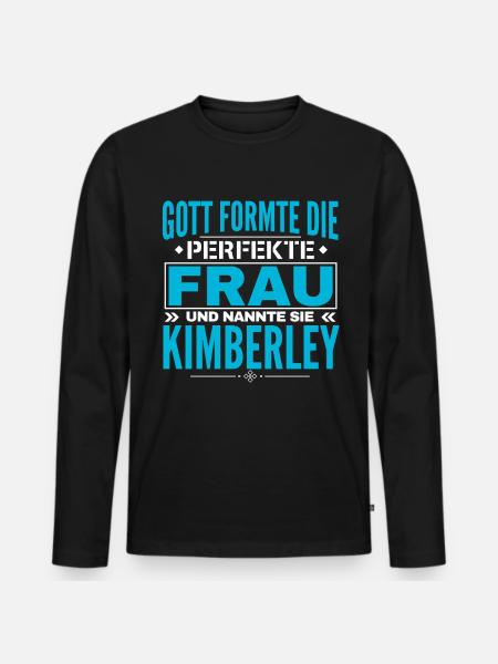 Kimberley Name Design - Men's Premium Organic Long Sleeve Shirt - black