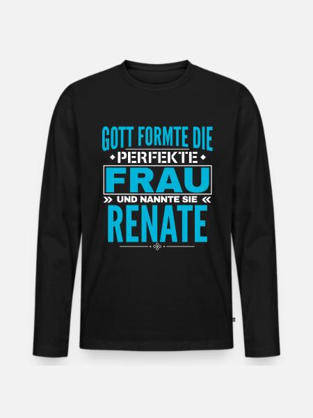 Conception du nom Renate - T-shirt manches longues Premium bio Homme - noir