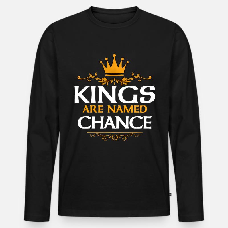 Chance - Männer Premium Bio Langarmshirt - Schwarz