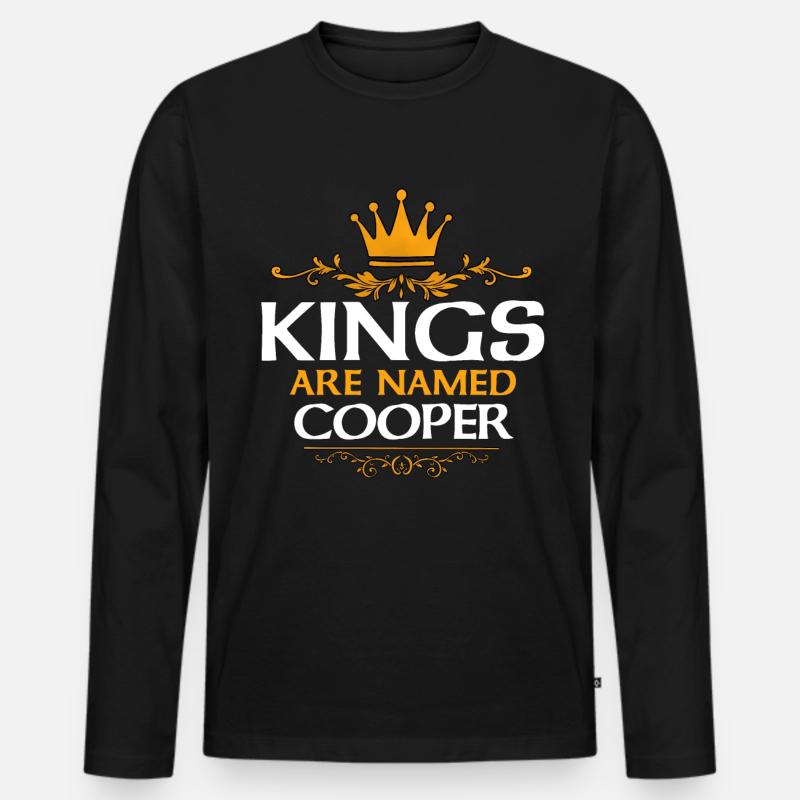 Cooper - Männer Premium Bio Langarmshirt - Schwarz