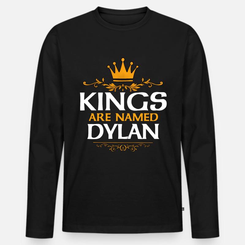 Dylan - Männer Premium Bio Langarmshirt - Schwarz