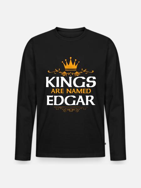 Edgar - Men's Premium Organic Long Sleeve Shirt - black