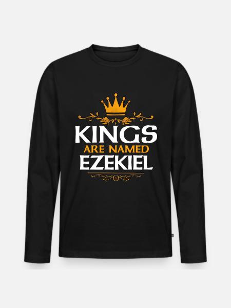 Ezekiel - Männer Premium Bio Langarmshirt - Schwarz