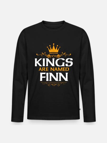 Finn - Männer Premium Bio Langarmshirt - Schwarz