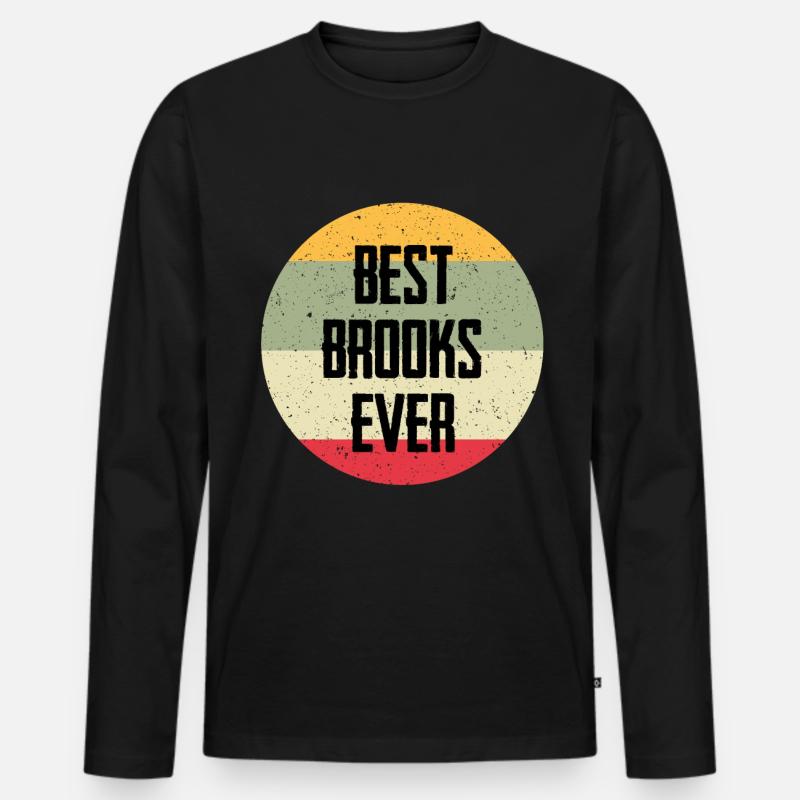 Best Brooks Ever - Männer Premium Bio Langarmshirt - Schwarz