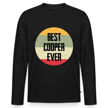 La meilleure Cooper de tous les temps - T-shirt manches longues Premium bio Homme - noir - Devant - Nico (187cm)