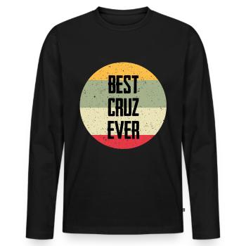 Best Cruz Ever - Men's Premium Organic Long Sleeve Shirt - black - Front - Nico (187cm)