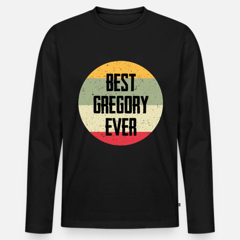 Best Gregory Ever - Männer Premium Bio Langarmshirt - Schwarz