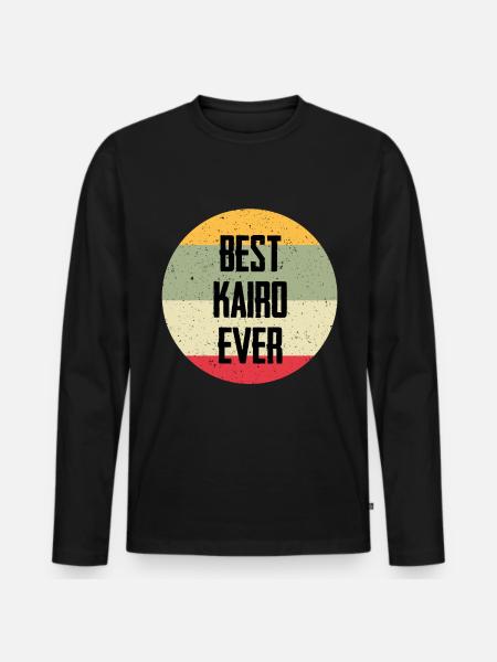 Best Kairo Ever - Männer Premium Bio Langarmshirt - Schwarz