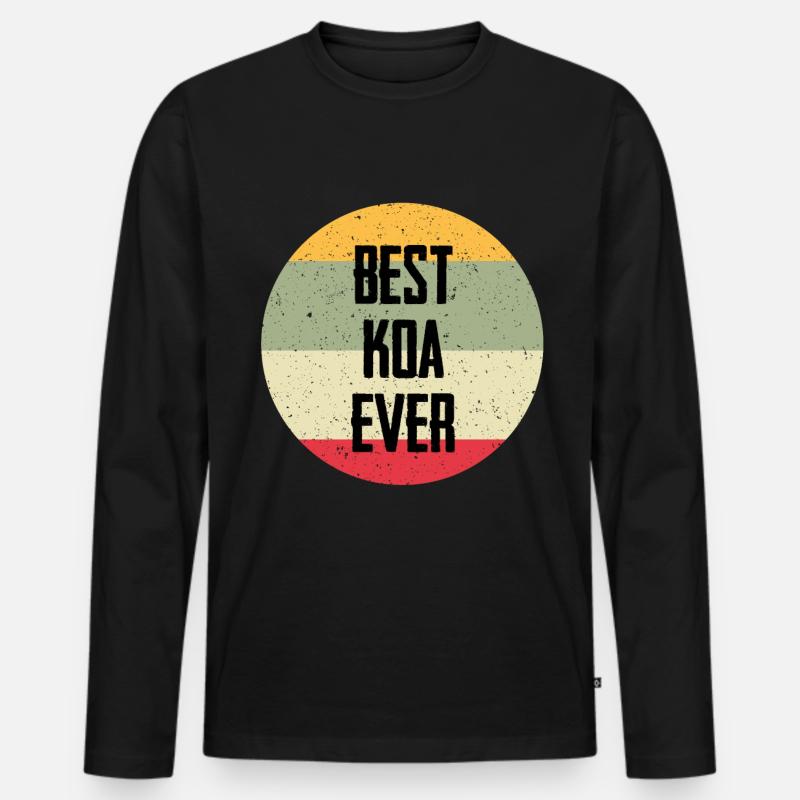 Best Koa Ever - Männer Premium Bio Langarmshirt - Schwarz