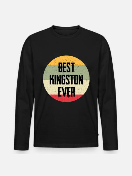 Best Kingston Ever - Men's Premium Organic Long Sleeve Shirt - black