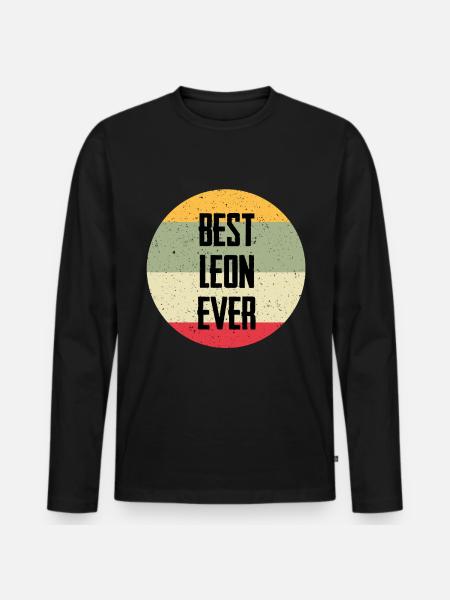 Best Leon Ever - Men's Premium Organic Long Sleeve Shirt - black