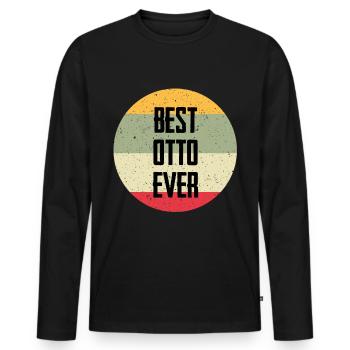 Le meilleur Otto de tous les temps - T-shirt manches longues Premium bio Homme - noir - Devant - Nico (187cm)