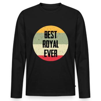Best Royal Ever - Men's Premium Organic Long Sleeve Shirt - black - Front - Nico (187cm)