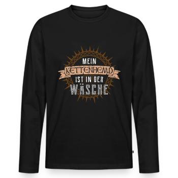 Pen and Paper W20 Mittelalter Geschenk - Männer Premium Bio Langarmshirt - Schwarz - Vorne - Nico (187cm)